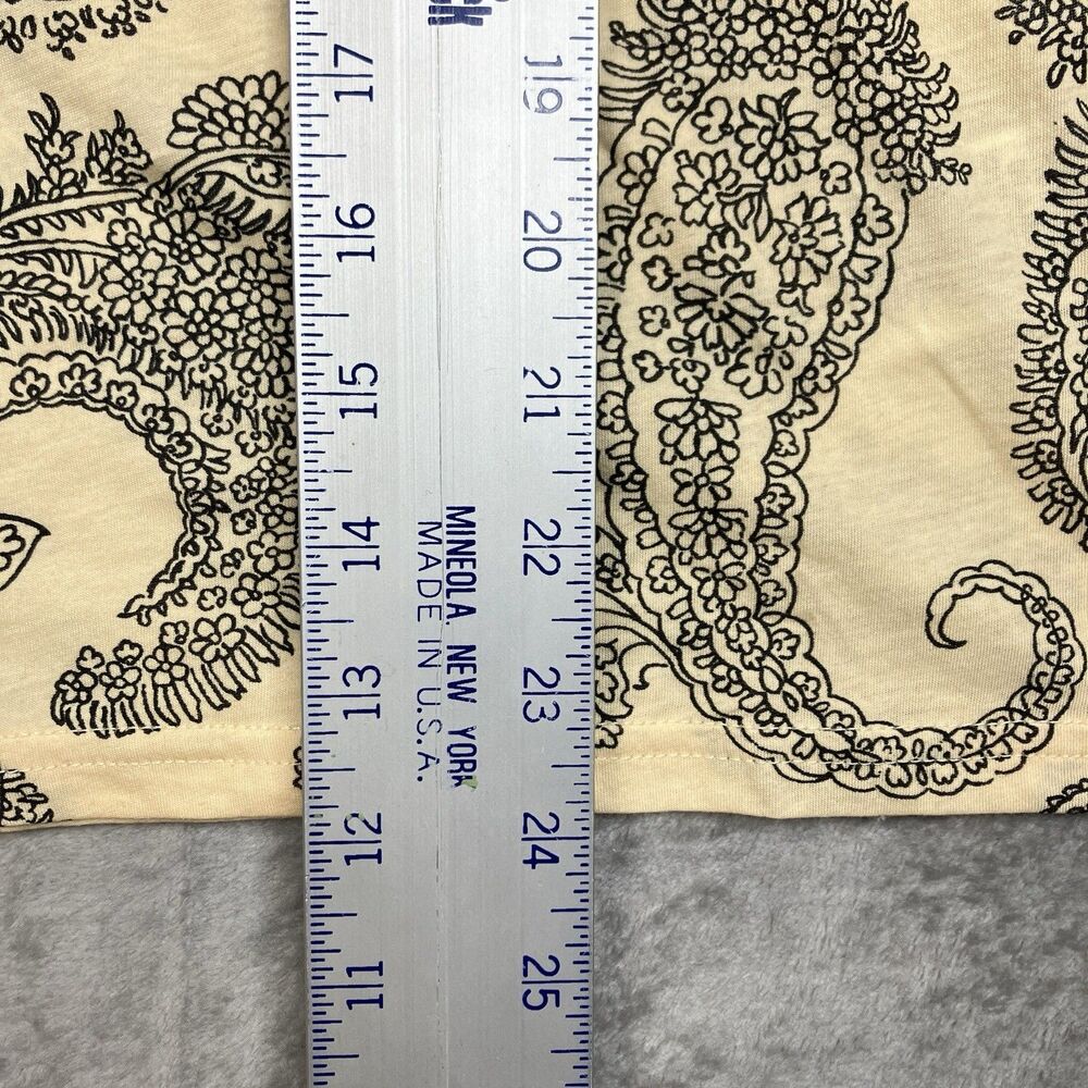 J Crew Paisley Turtleneck Top Womens M Cream Feather Jersey Lightweight CP723 - Picture 5 of 10